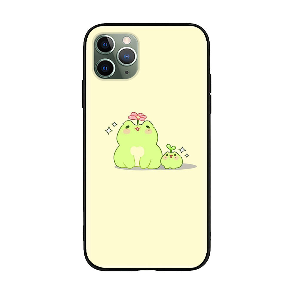 

A-142 Cute Frog Case для Samsung S24 S23 S22 S21 FE Ultra Xiaomi Redmi Note 13 12 11 iPhone 14 15 Pro Max OPPO A12 Reno VIVO A15 Samsung S23 FE шкіра буйвола