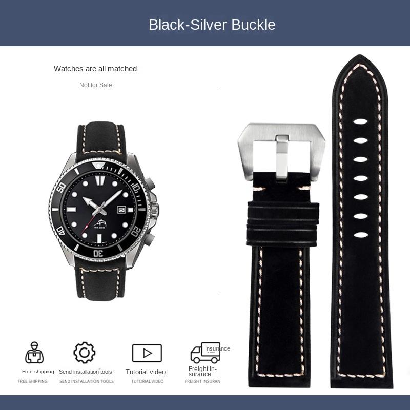 

Для годинника Casio Swordfish MDV-106 ремінець MDV106-1A 107-1A Seiko No.5 матовий коров яча шкіра браслет 22 мм чоловічий Ремінець Ремінець 22mm