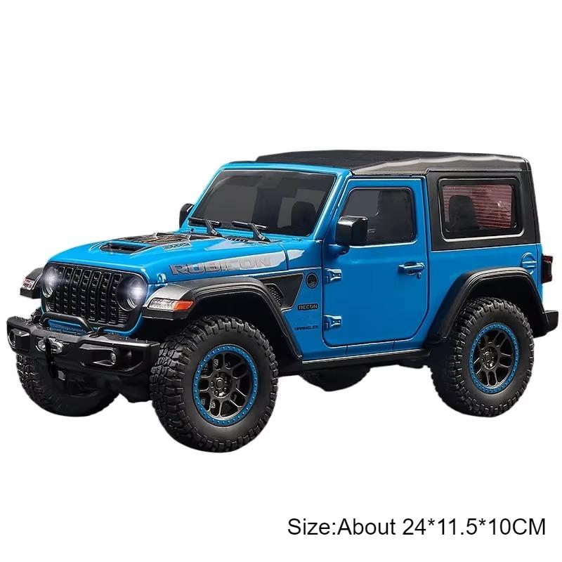 

1:18 Large Scale 20th Wrangler Rubicon Mipon Car Model Toy Alloy Diecast Doors Opened Off-road SUV Models for Children Gifts синій