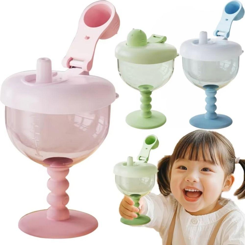 Leak-proof Learning Drinking Cup Plastic Goblet Cup Cute High-heel Cup For Toddlers