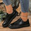 Fashion Comemore 2025 Women Spring Autumn Casual White Board Shoes Lace Up Flat Bottom Sneakers for Women Leather Platform Sneaker Shoes