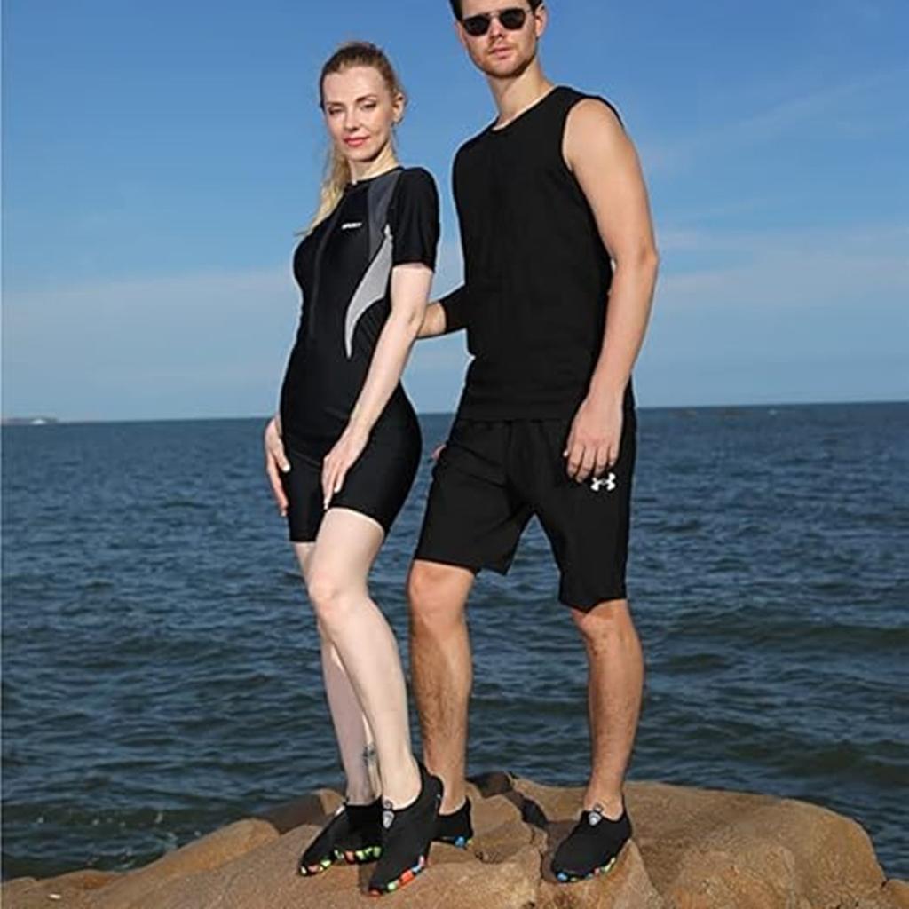 Esther Beauty Quick-Dry Non-Slip Beach Shoes Unisex Black Size 42 Water Sports Aqua Socks