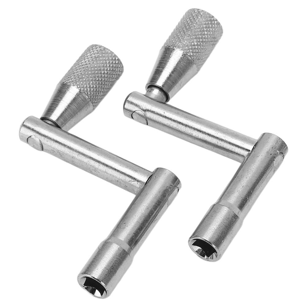 5PCS Silver Drum Tuning Key Metal Percussion Hardware Tool Premium Drum Wrench Set For Drummers