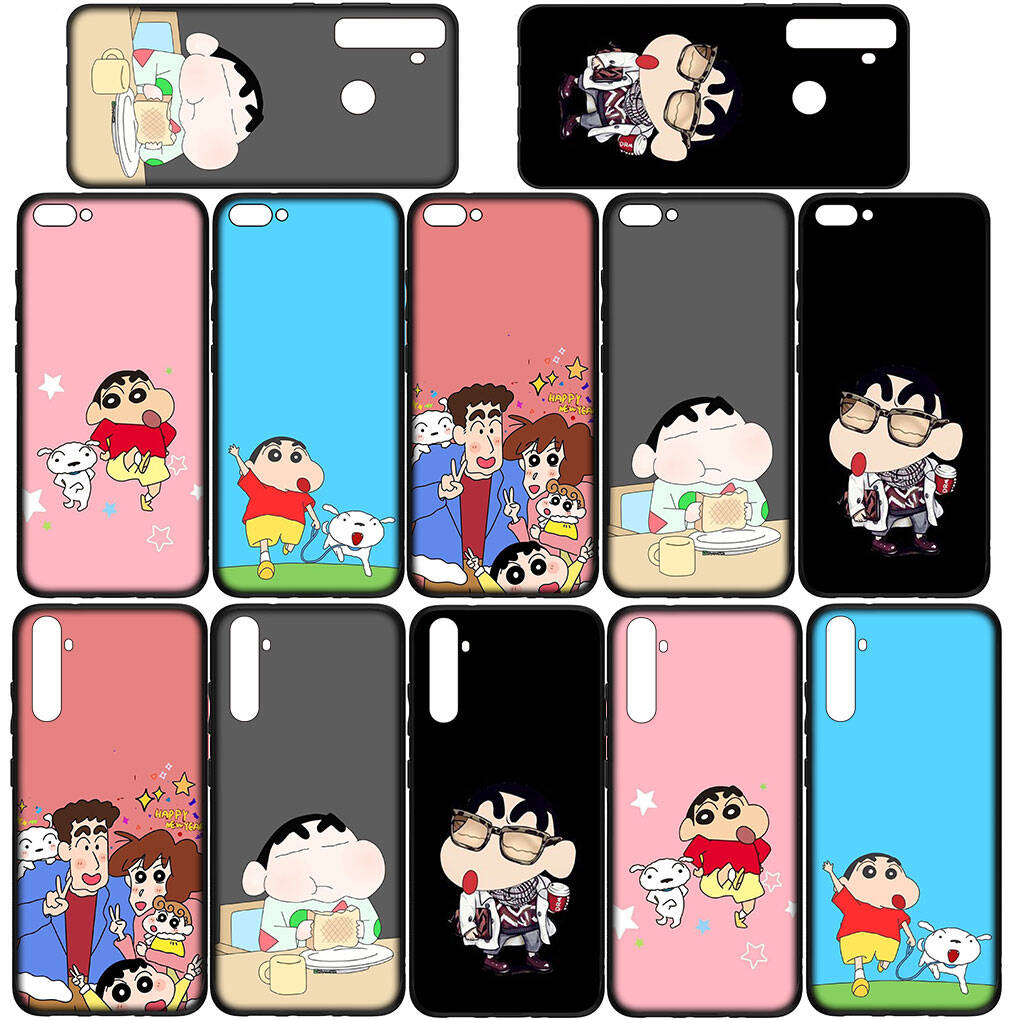 Cover for iPhone 17 16 15 Xiaomi Poco Redmi Note 14 13 12 Pro 16e Samsung Galaxy S25 S24 S23 OPPO Huawei Cartoon Crayon Shin Chan Shinchan Phone Case