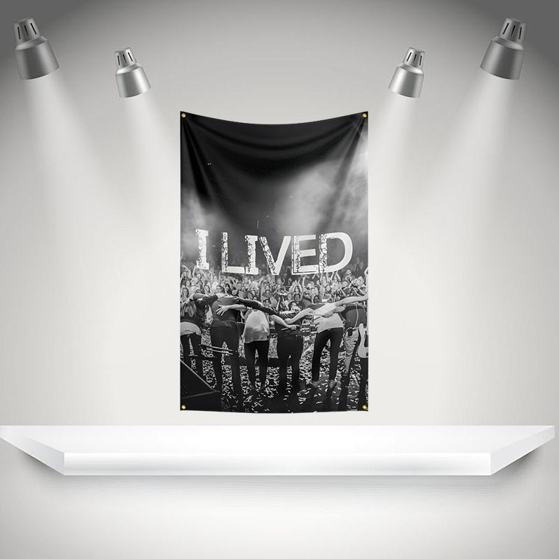 O-OneRepublic Flag Rock Music Band Banner HD Printing Tapestry Exhibition Music Band Fans Garage Decor