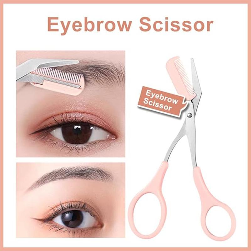1-Pack Professional Brow Scissors - New Year's Beauty Reset Essential for At-Home Grooming