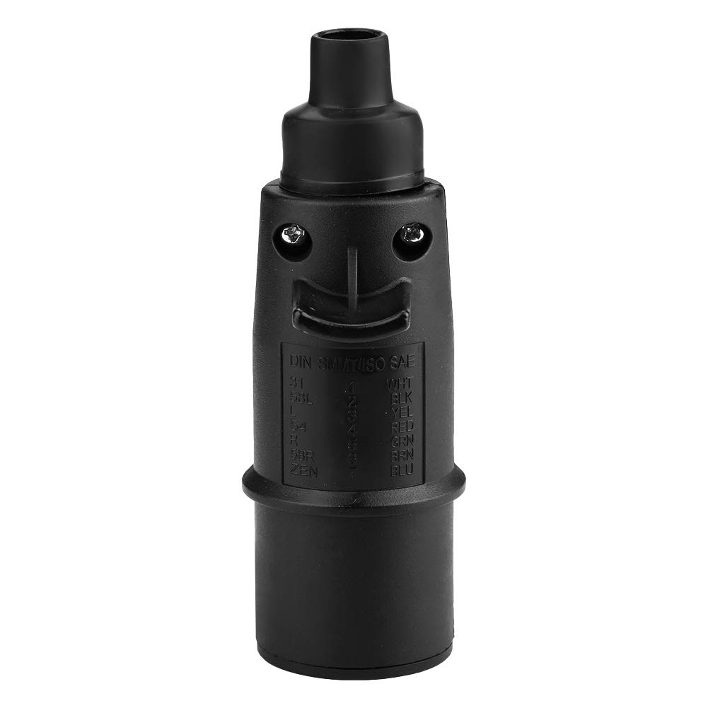 7 Pin Trailer Plug, Qiilu European Style 24V7 Pin Trailer Plug Connector N Type Other Auto Parts