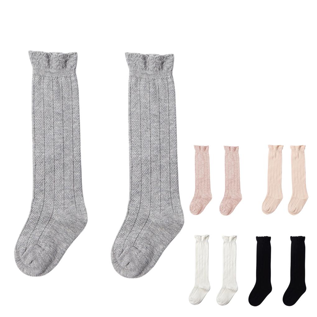 Schöne Spitze Kniehohe Socken für Mädchen Kinder Baumwolle Weich Lange Socke Warme Socken