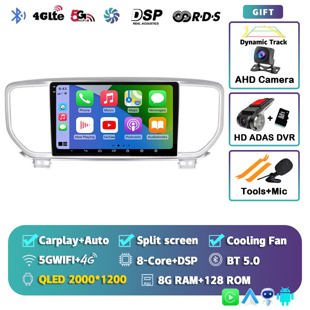 Android 14 Carplay Auto Car Radio For Kia Sportage 4 QL 2018 2019-2022 Multimedia Video Player Navigation GPS 2din DVD 4G Stereo