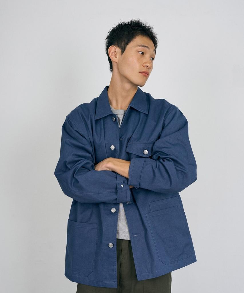 HAVE HAD Twill Cotton Chore Jacket (Blue)