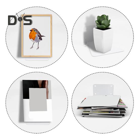 Invisible Floating Bookshelf Wall Mounted Book Shelves for Book Plants DVDs Iron Wall Organizer for Home Office Classroom