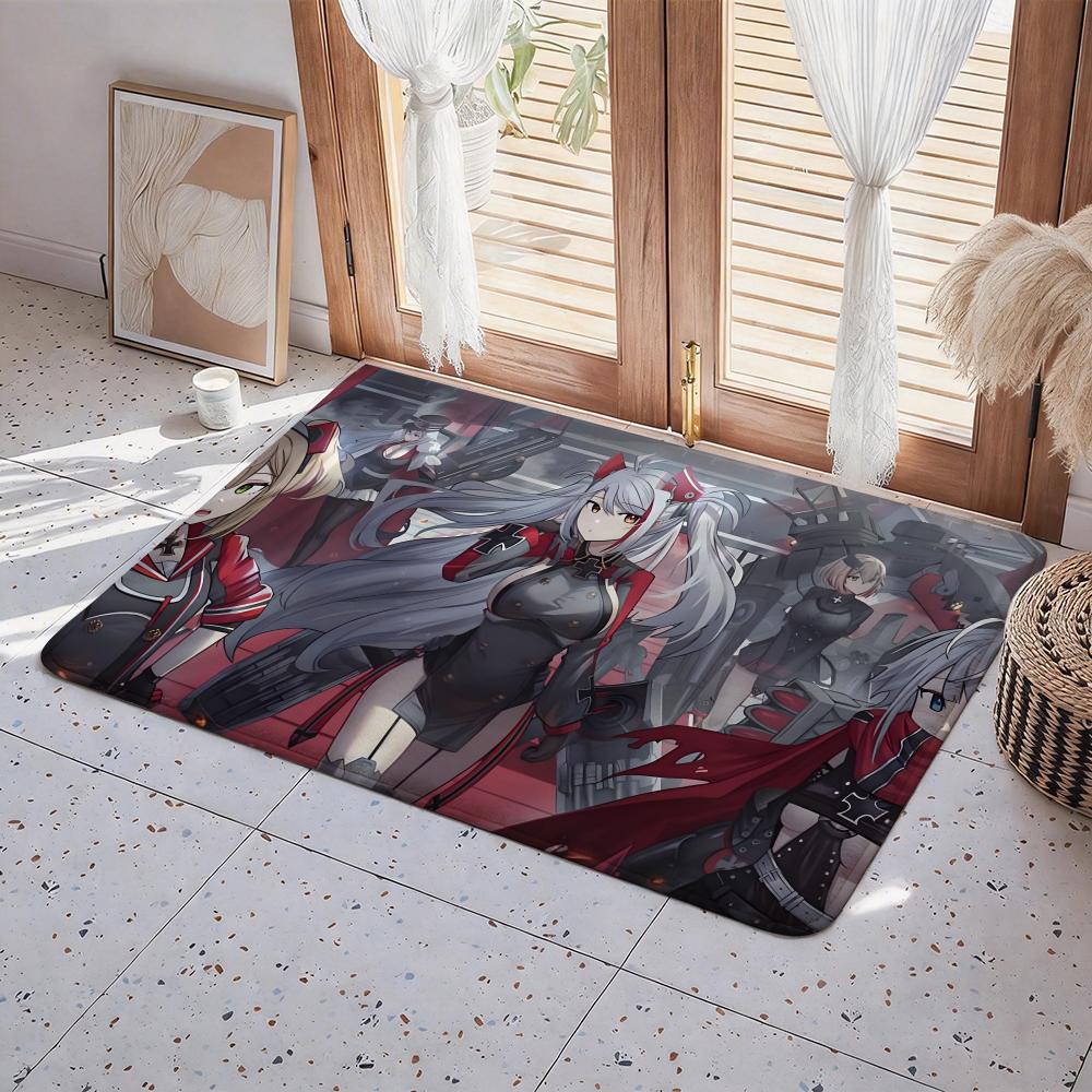 Game A Azur Lane Floor Mat Eco Flannel Doormat Non Slip Odorless Indoor Floor Rug Soft Short Plush Home Mat