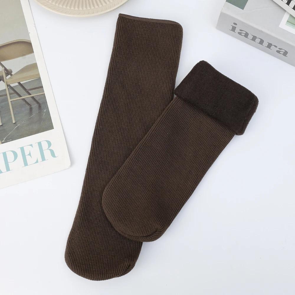 

1/5pairs Unisex Winter Warm Sockings for Women Girls Socks Thicken Thermal Socks Black Beige Seamless Snow Floor Unisex Socks One Size