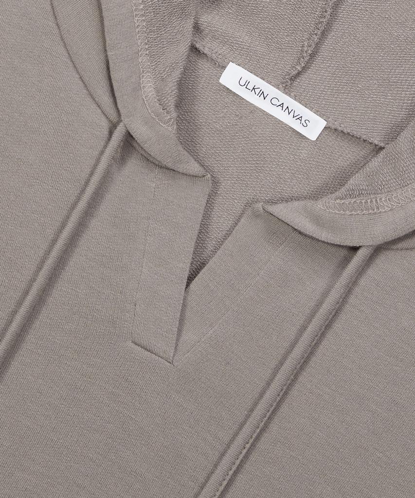 Legendary Dune Open Neck Crop Hoodie_Mocha
