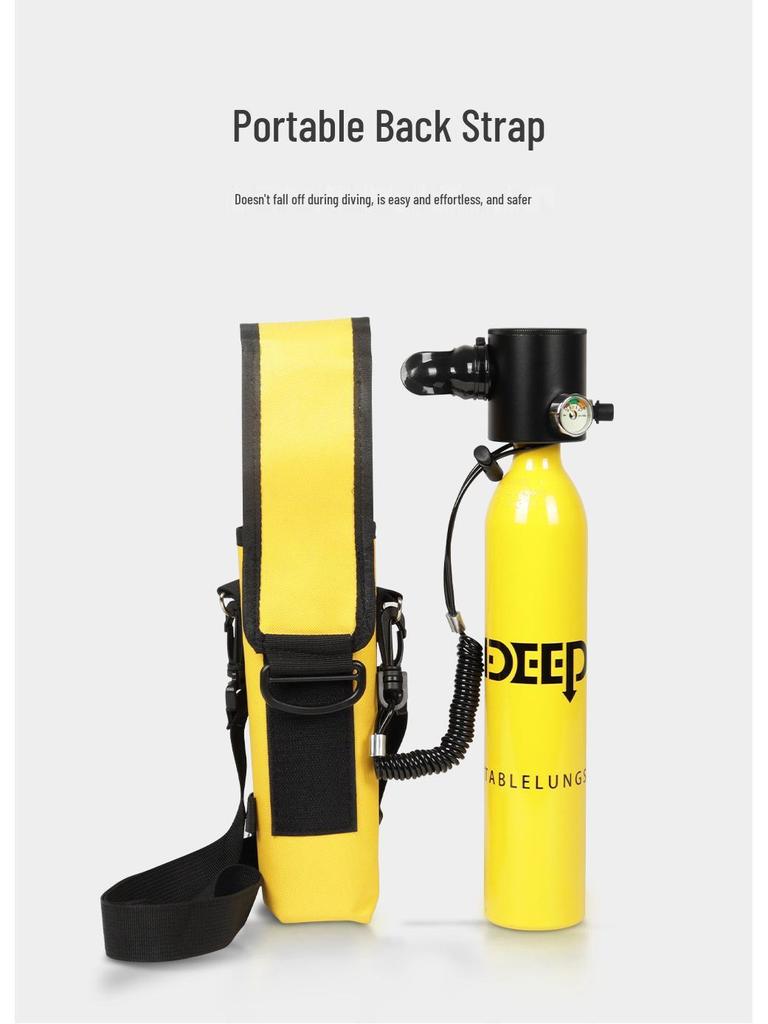 DIDEEP 0.5L Mini Scuba Diving Oxygen Tank for Teaching Underwater Breathing