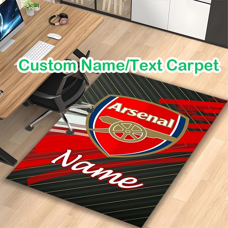 1pc Digital Printed Chair Rug for Home Office Use, Arsenal Football Team (8) Carpet Appropriate for All Seasons, Soft Area Carpet