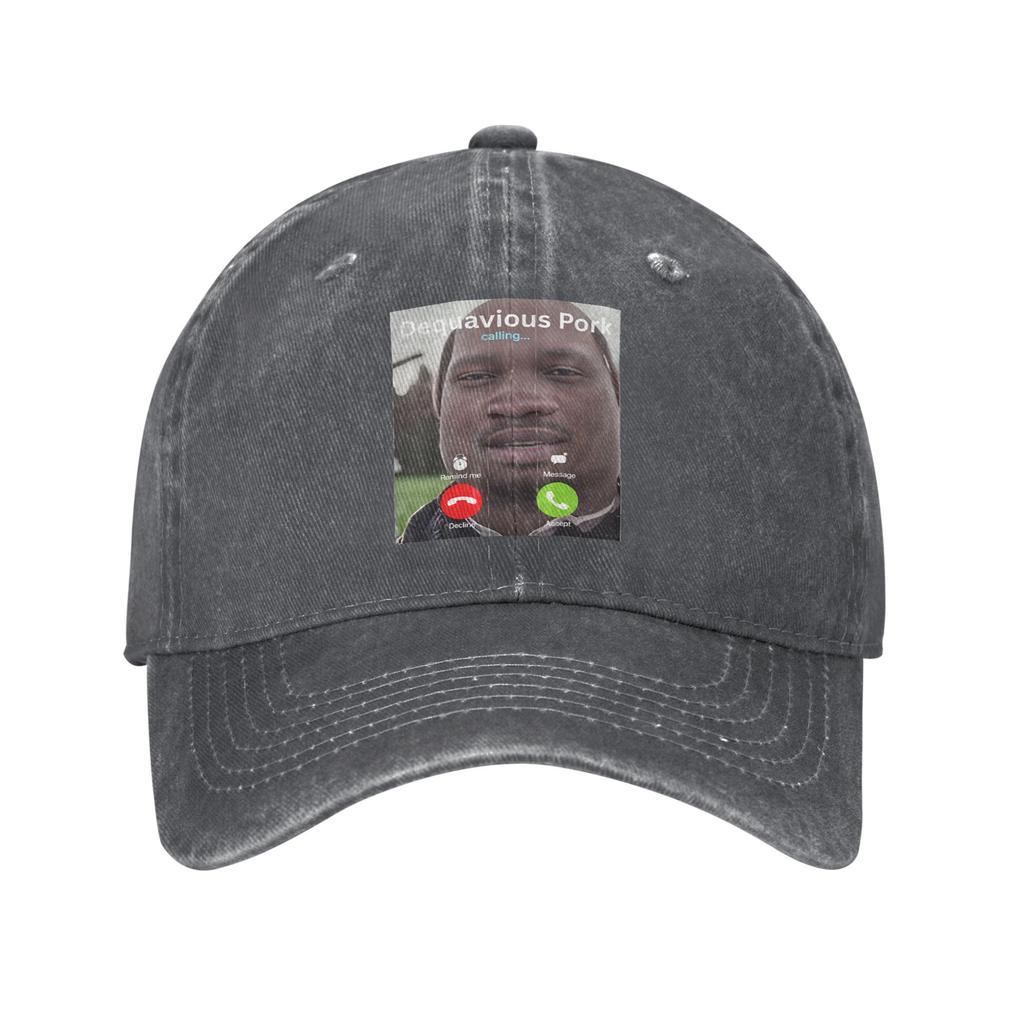 Dequavious Schweineruf Anruf eingehend Dequavious Gen Z Coole Baseballkappe Unisex Hüte Damen Schirmmütze Sonnenschutz Snapback Baumwolle Gorras