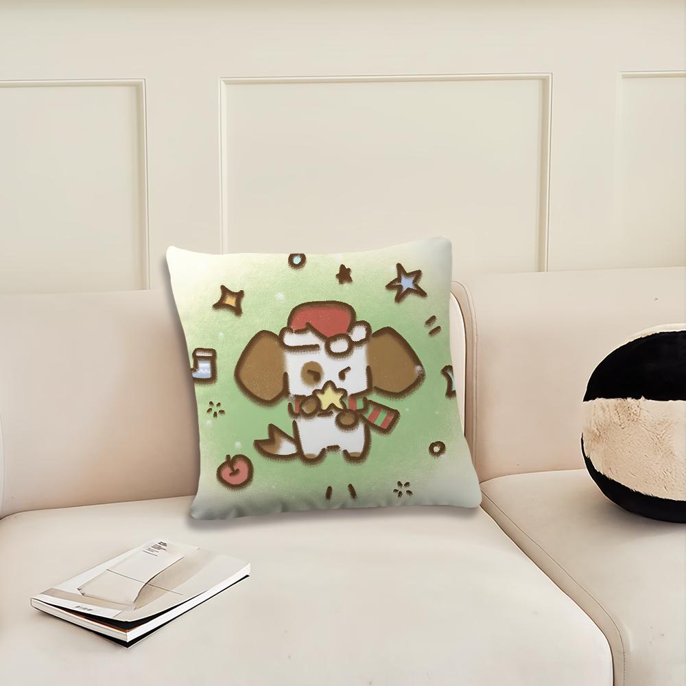 Christmas Cartoon Cat Snowy Day cushion cover Pillow Cover Decoration Room Home Sofa living Office Car Nordic Simplicity