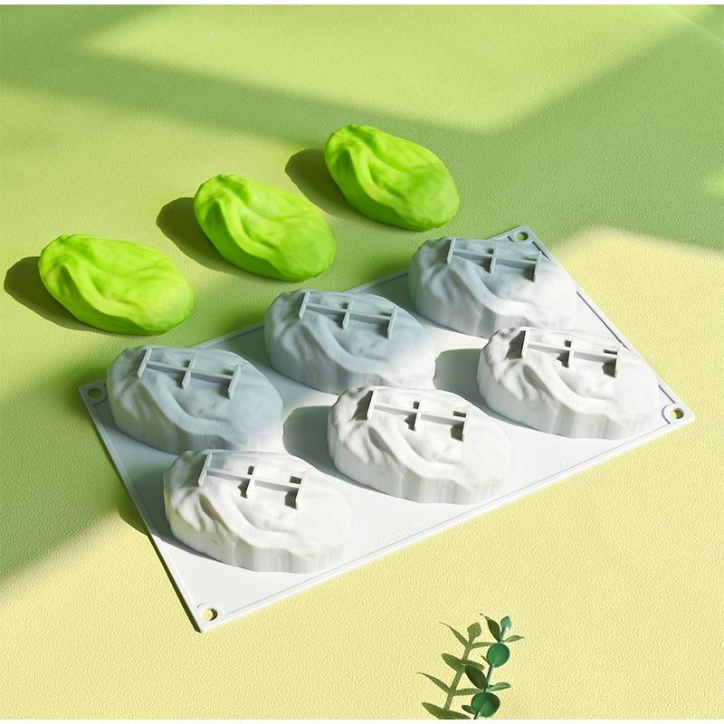 Stampo in Silicone Grande per Budino Mousse Mandorla/Pistacchio/Nocciola/Chicchi di Caffè Stampo Fai da Te per Cioccolato Gelato Strumenti per Decorare Torte