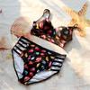 Stylish Women Push Up Padded Plus Size Bikini Set With High Waist Design For Comfort