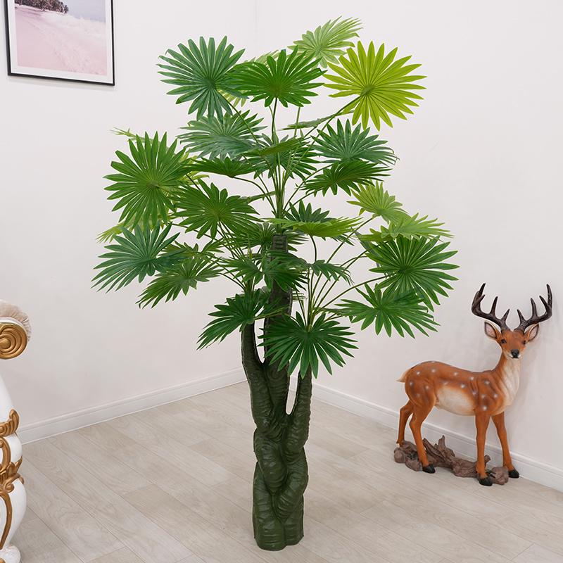 Große künstliche Fischschwanzpalme als Zimmerpflanze | Indoor-Kunstgrün für die Wohnzimmerdekoration