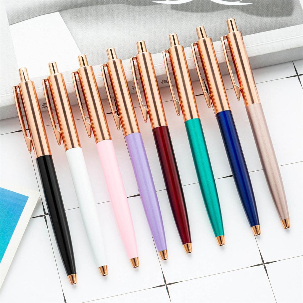 6Pieces Retractable Ballpoint Pen Office Writing Pen Signature Pen Smooth to Write Guest Sign In Pen for Hotel Reception