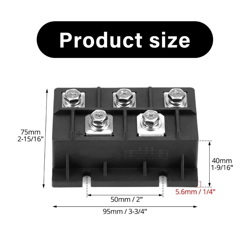 Three Phase Diode Bridge Rectifier Power Module 200A 1600V High Efficiency Three Phase Generator Rectifier Module
