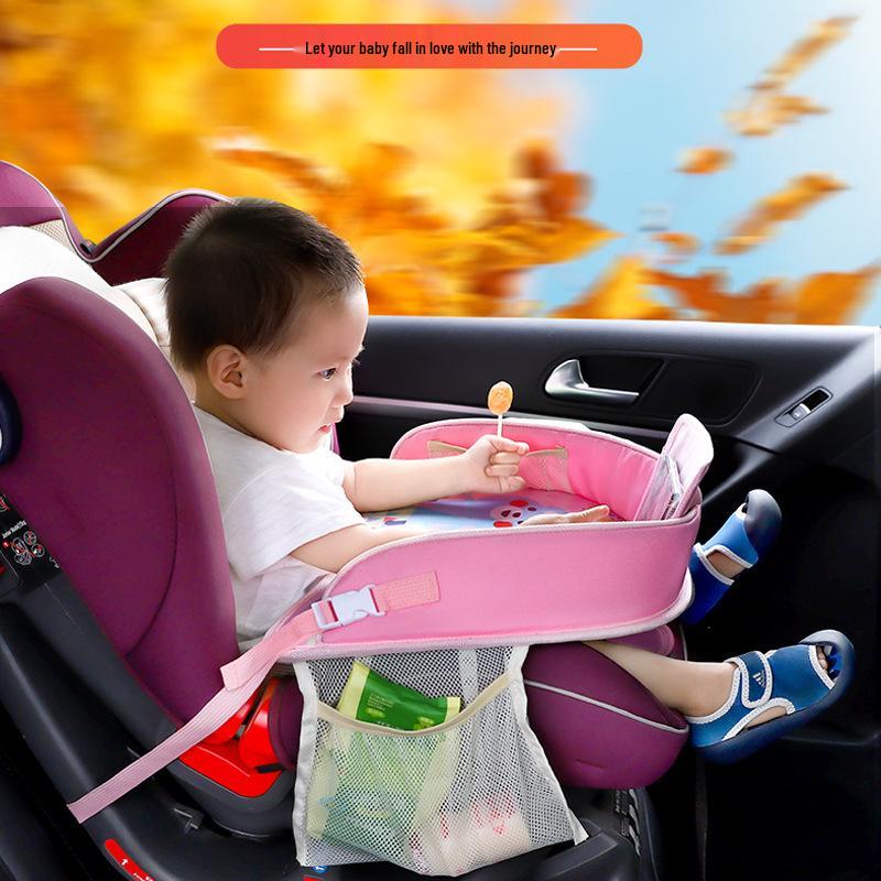 Waterproof Car Child Seat Tray - Kids' Toy Storage & Dining Table