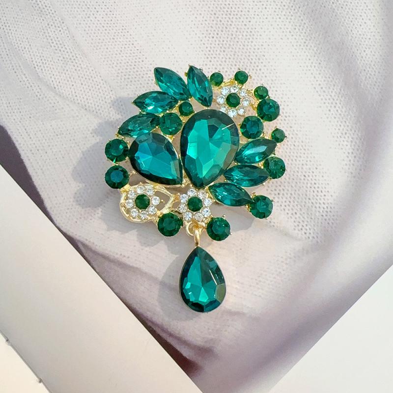 

Модные блестящие хрустальные броши-капли для женщин, для одежды, пальто, ювелирные аксессуары, подарки