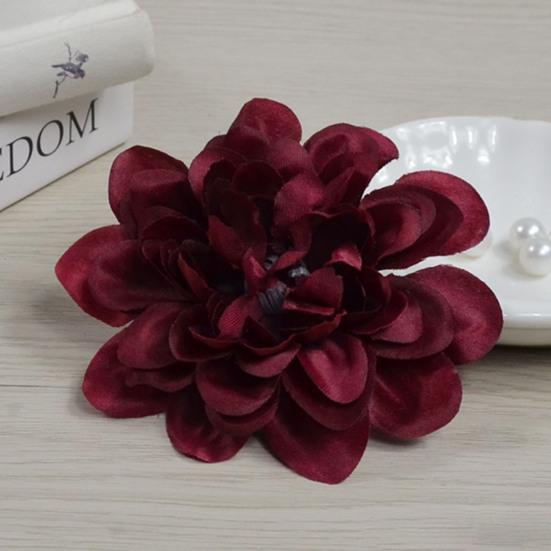 5Pcs Faux Silk Flowers Fresh-keeping Artistic Colorful Charming Artificial Dahlia Flower Heads