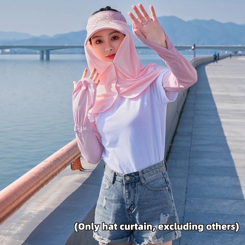 Summer Outdoor Sunshade Hat Curtain, Uv Resistant Sunshade Cloak, Safety Helmet, Baseball Cap, Sunshade Curtain