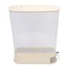 Rice Dispenser with Cup PP PET 22Lbs Sealed Clear Slim Dry Food Storage Grain Container Bin for Pantry Home Kitchen