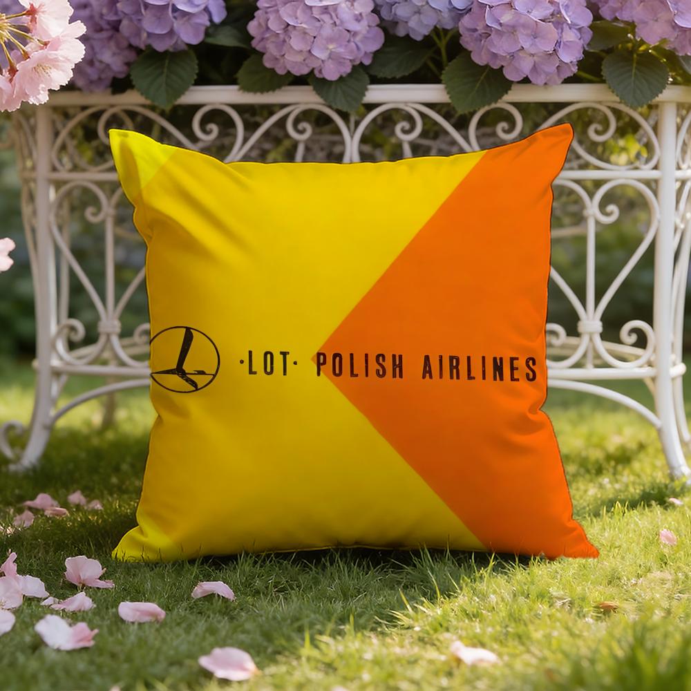 Travel L-Lufthansa Cushion Cover Home & Car Dual-Scene Pillow Cover: Reversible for Premium Comfort