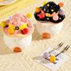 Magic House Shape Dessert Cake Fork Ceramic Salad Fork Creative Home Safety Fork  Picnic