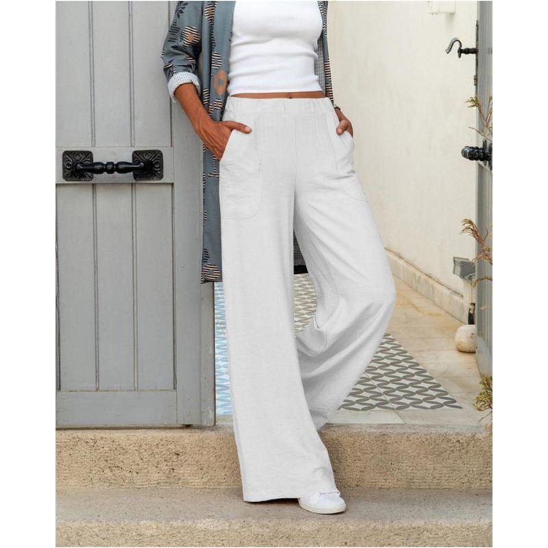 Fashion Women's Loose Pants Casual Ladies Trousers Drape Wide Leg Pants