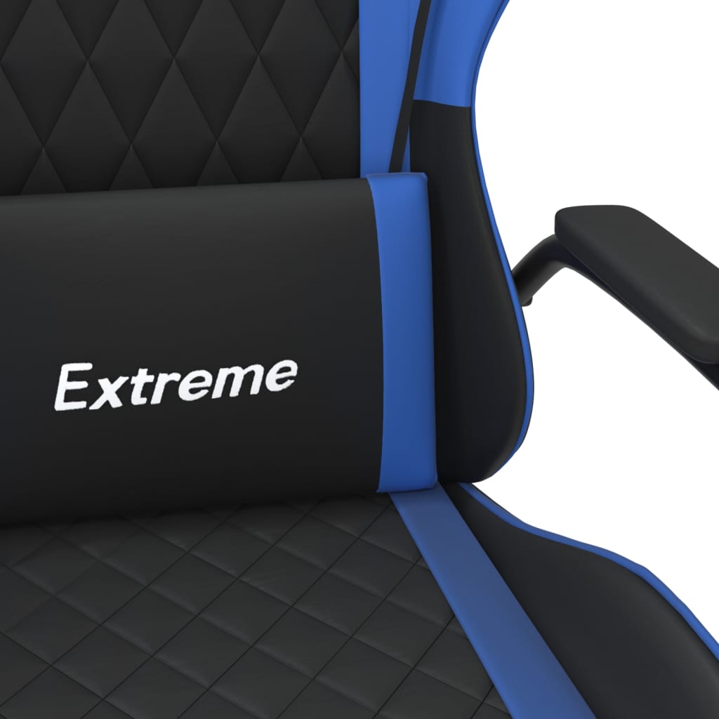 Gaming Chair Black and Blue Artificial Leather