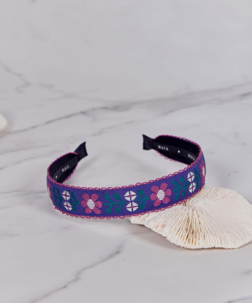 Maia Flower Headband P-Purple