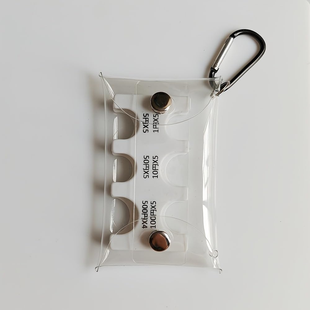 NASSIA Coin Organizer, Clear Case, Coin Holder, Coin Purse, Lightweight, Portable (White)