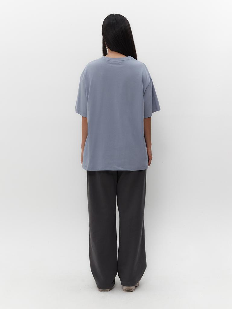 TUOMIO Star Graphic Oversized T-Shirt [Baby Blue]