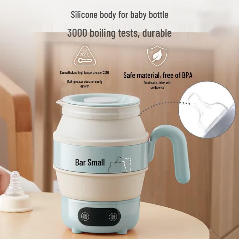 Bear Portable Foldable Electric Kettle CN plug (adapter included)