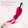 Mini Bunny Silicone Vibrator Dual Stimulation Clitoral Massager with Whisper-Quiet Motor Waterproof Body-Safe Easy-Clean Discreet Adult Toy for Women