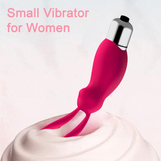 Mini Bunny Silicone Vibrator Dual Stimulation Clitoral Massager with Whisper-Quiet Motor Waterproof Body-Safe Easy-Clean Discreet Adult Toy for Women