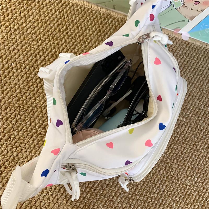 Women's Crossbody Bag Transparent Chest Bag Print Student Shoulder Bag