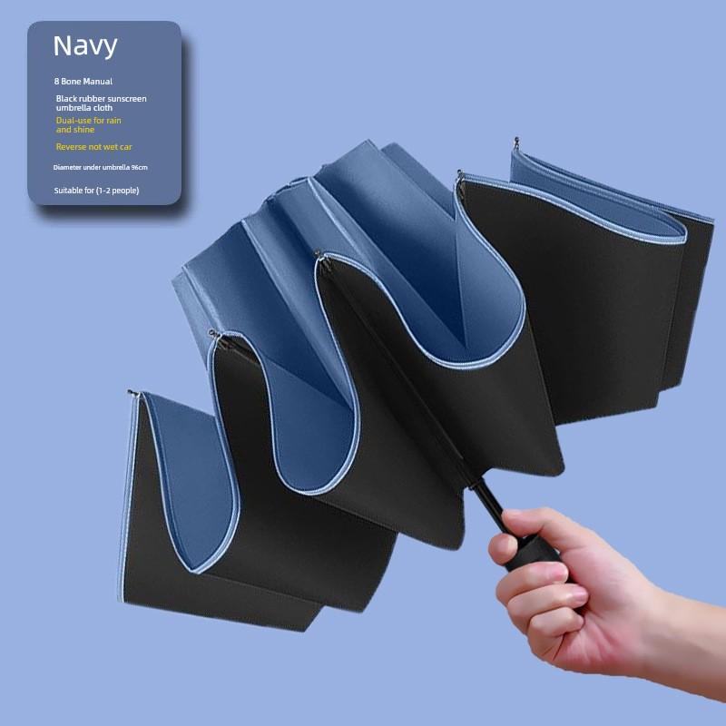 Umbrella with Enlarged Canopy, Thickened and Reinforced, Uv-Resistant, Compact and Portable, Dual-Use for Women and Men, Fully Automatic Sunshade