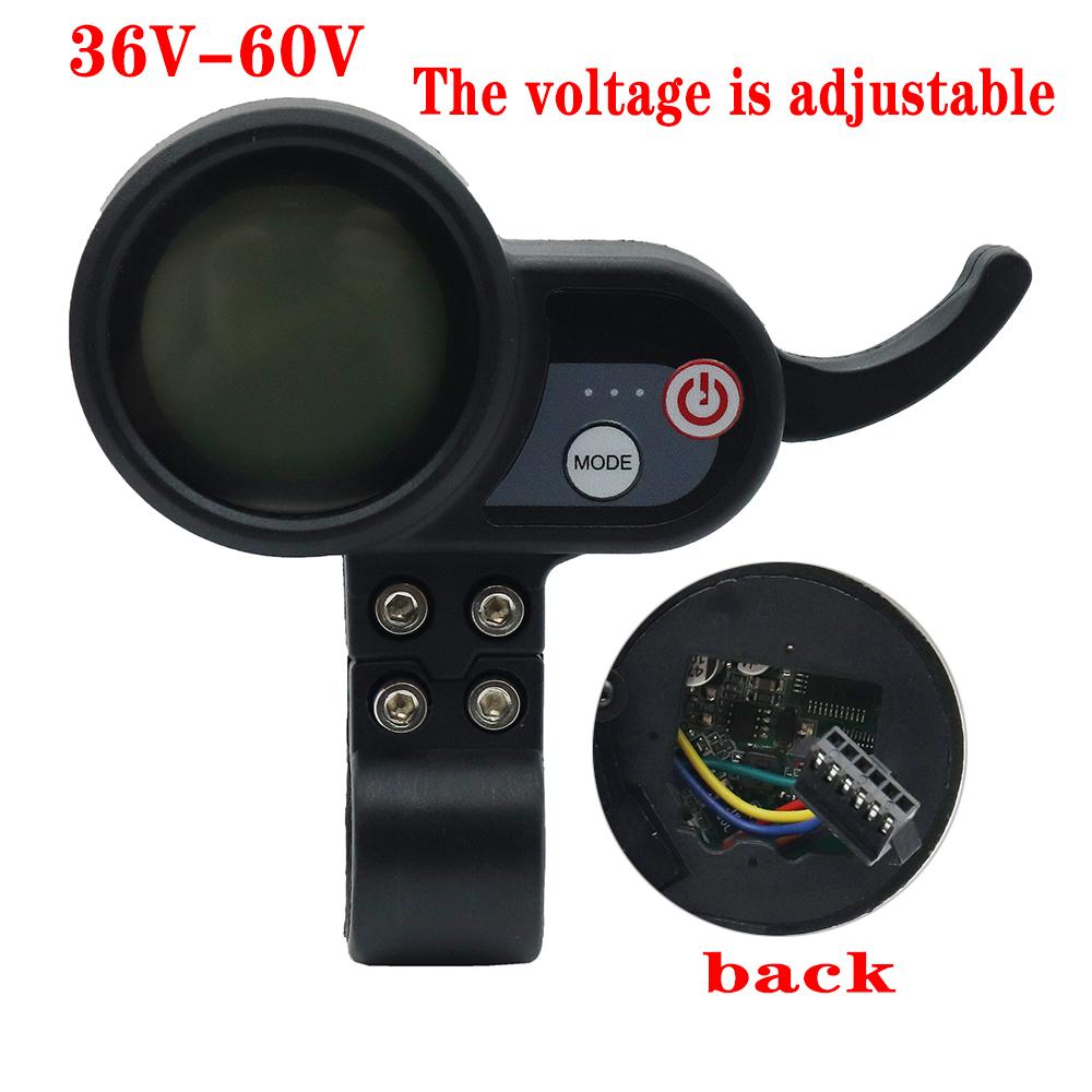 Jipin Brushless Controller No Hall Motor Accessories 36V 48V 52V 60V JP LCD Display Electric Scooter Power Throttle Switch Blue screen A