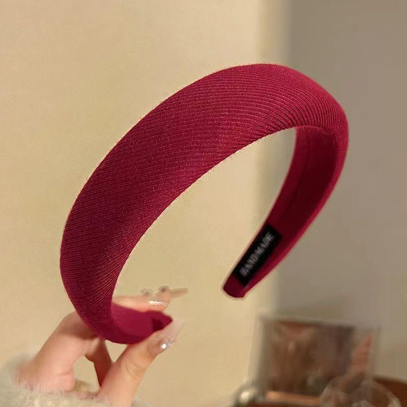 Fashion Solid Color Hair Bands Girls Vintage Elastic Headbands Sponge Hairbands Hair Hoop Korean Hair Accessories for Women