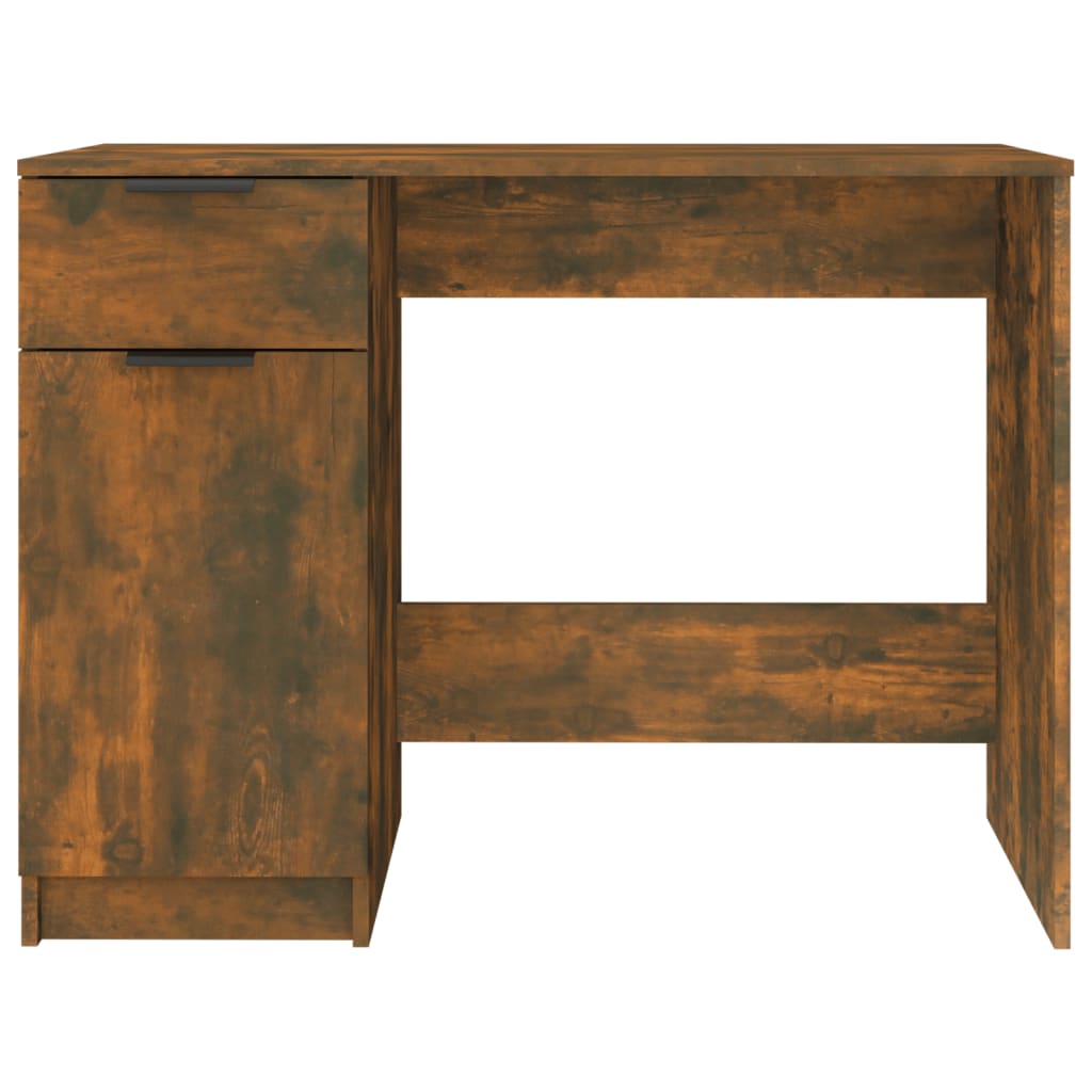 Writing Desk Smoked Oak 100x50x75 cm Particleboard