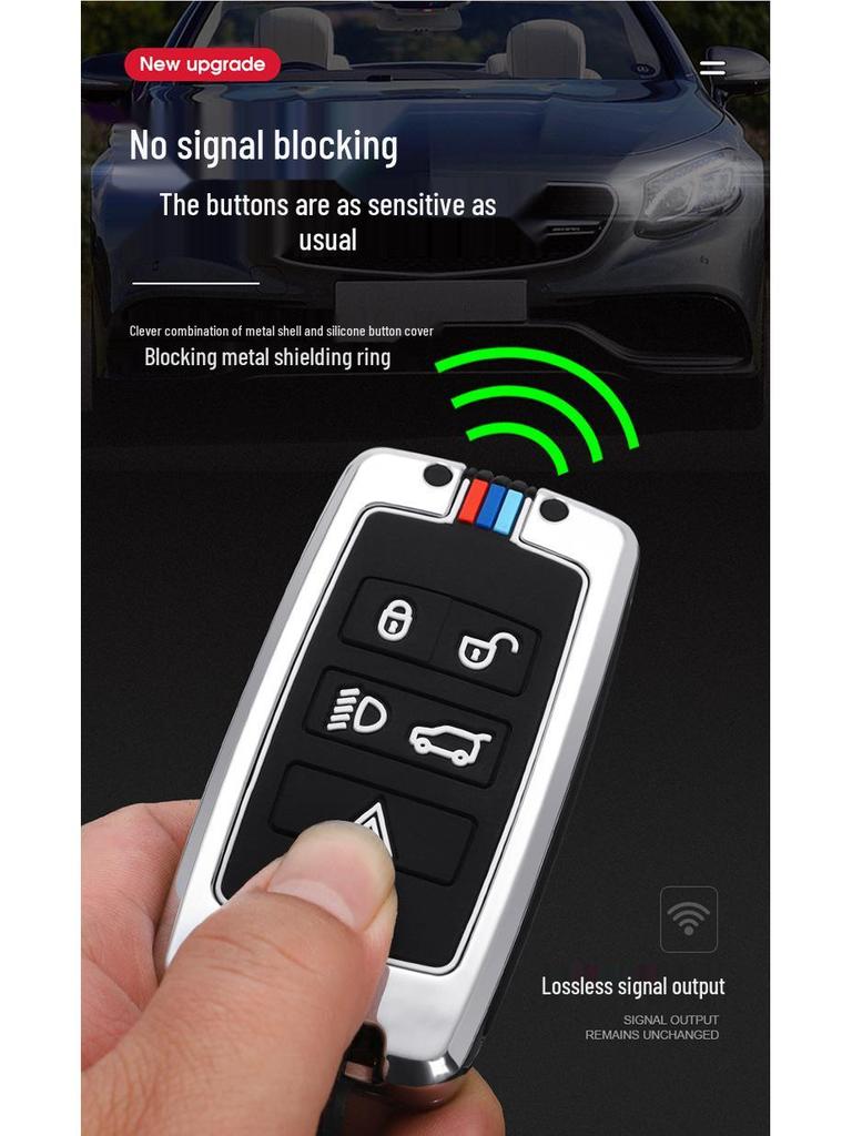Jaguar Key Case for XFL, New E-Pace, XF, F-Type, XE, XJL, XEL – Metal Shell & Buckle.