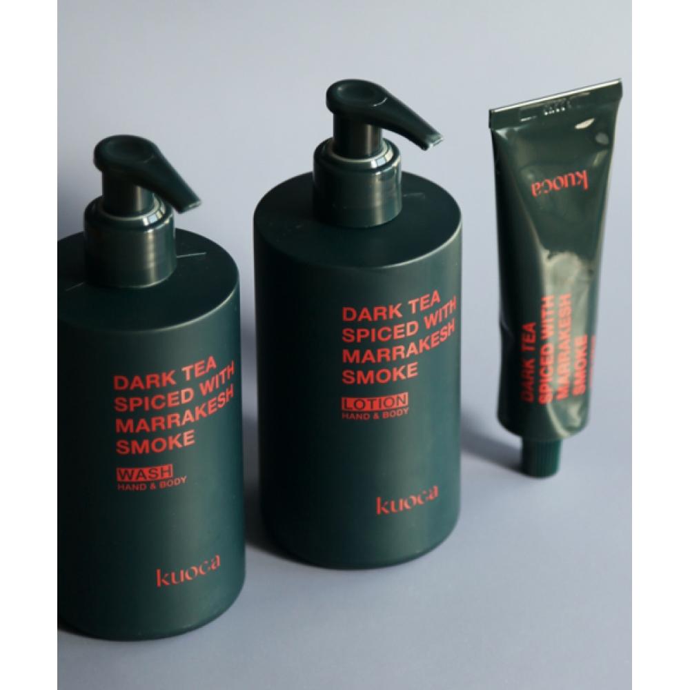 Kuoca [set Of 3] Dark Tea Hand   Body wash+lotion+Hand Cream NONE