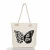 Multifunctional Flowers and butterflies Printed Thick Rope Shoulder Beach Bag Casual large capacity handbag 7615 KTB